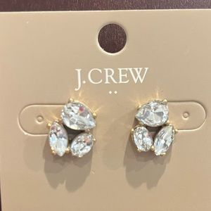 NWT J Crew rhinestone cluster earrings